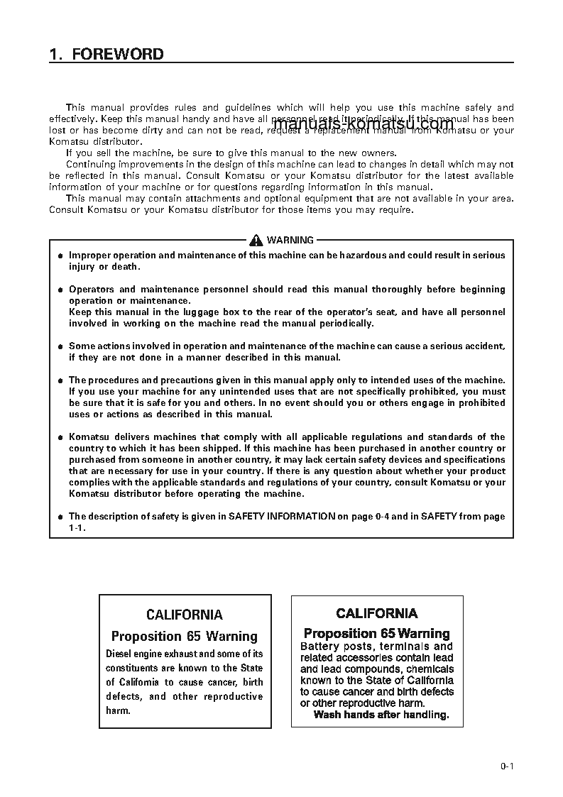 Protected: PC100L-6(JPN) S/N 15240-UP Operation manual (English)