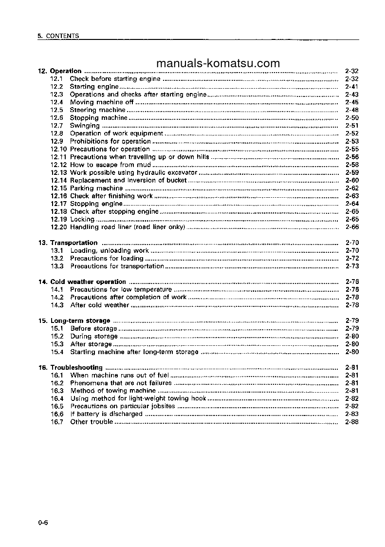 Protected: PC120-6(JPN)-EXCEL S/N 61626-UP Operation manual (English)