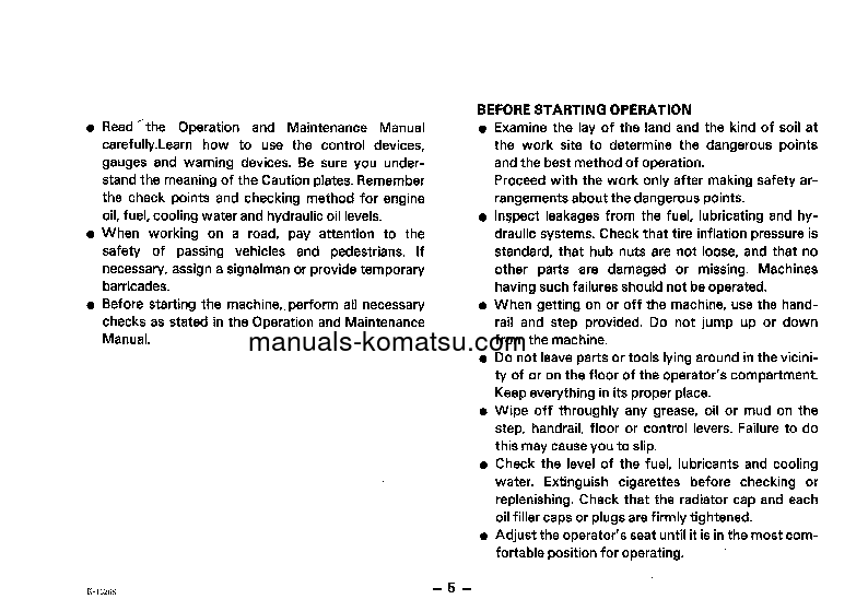 Protected: GD605A-3(JPN)-FOR USA S/N 57001-UP Operation manual (English)