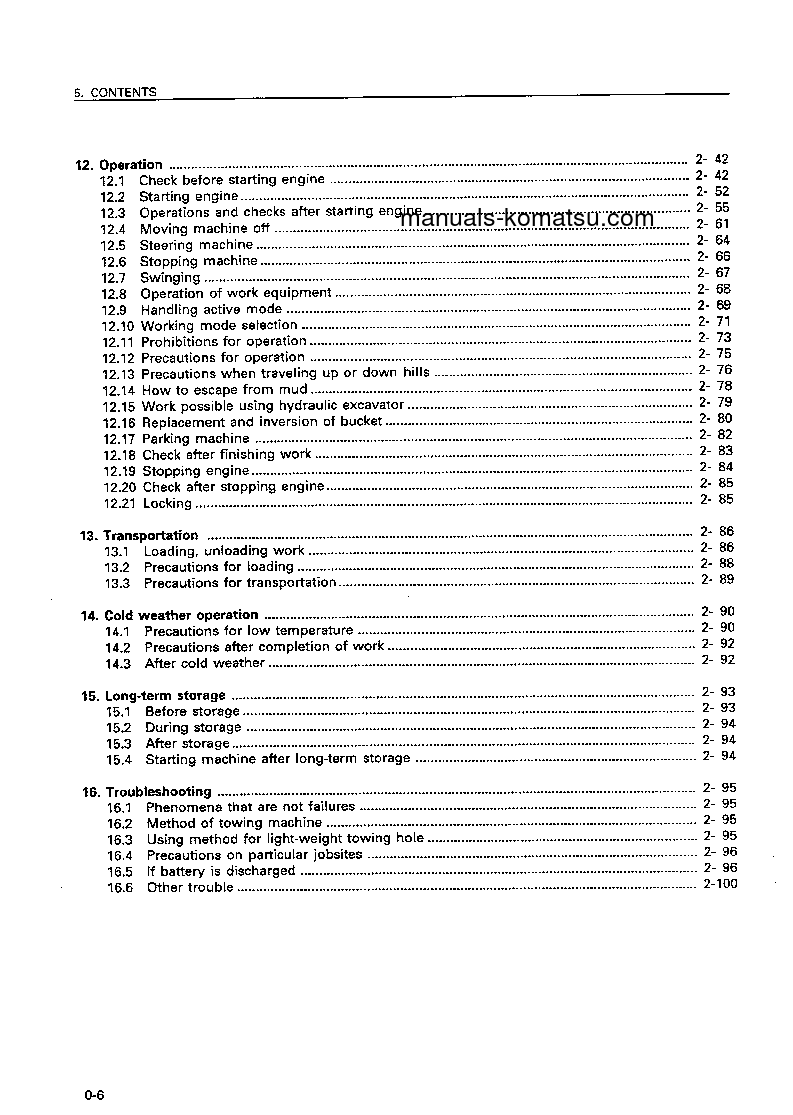 Protected: PC250LC-6(JPN) S/N 10021-UP Operation manual (English)