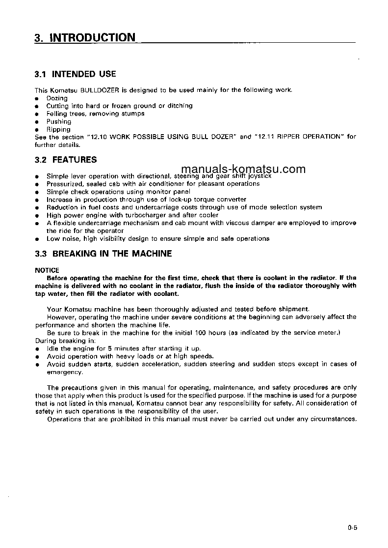 Protected: D475A-3(JPN) S/N 10601-UP Operation manual (English)