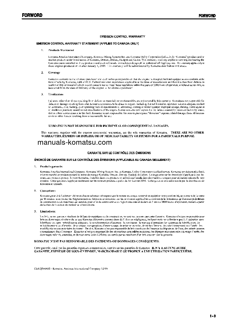 Protected: D475A-3(JPN)-SUPER DOZER S/N 10601-UP Operation manual (English)