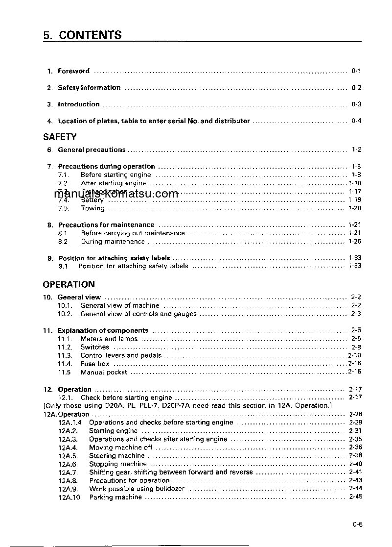 Protected: D20PLL-7(JPN) S/N 62729-UP Operation manual (English)