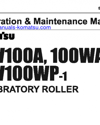 JV100WA-1(JPN) S/N 20003-20076 Operation manual (English)