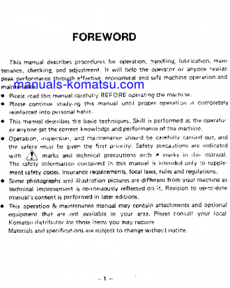 JV100WA-1(JPN) S/N 20003-20076 Operation manual (English)