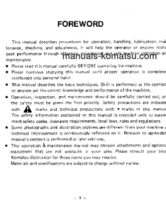 JV100WA-1(JPN) S/N 20077-UP Operation manual (English)
