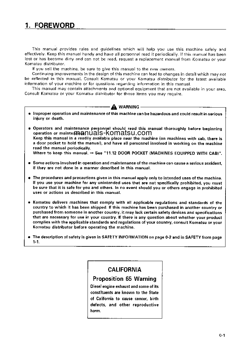 Protected: D65P-12(JPN) S/N 62968-65000 Operation manual (English)