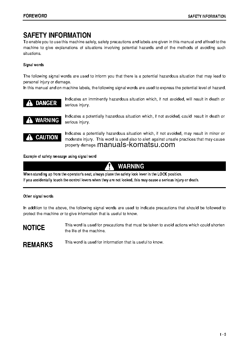 Protected: HD405-6(JPN) S/N 2087-2177 Operation manual (English)