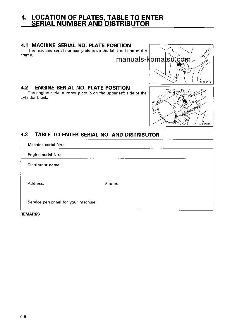 Protected: HD405-6(JPN) S/N 1110-2000 Operation manual (English)
