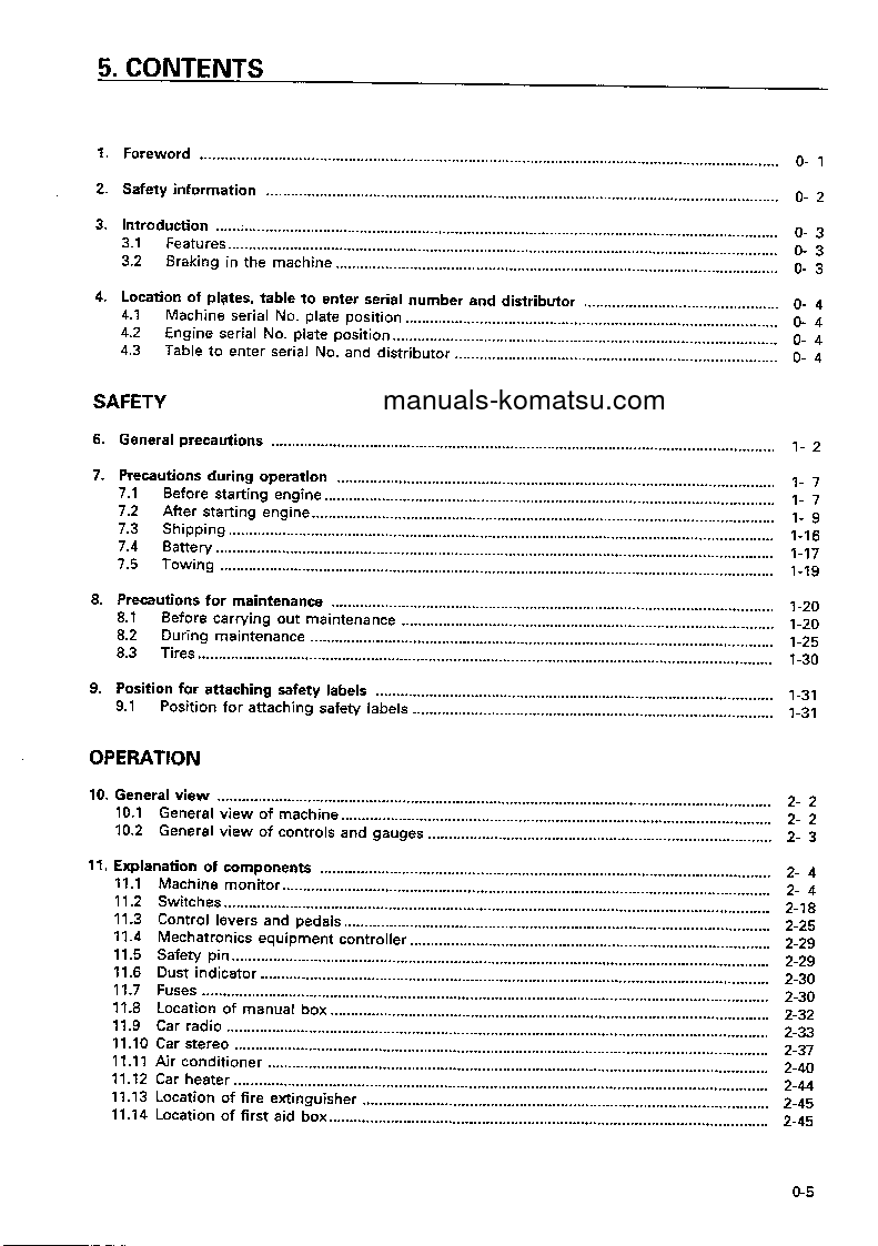 Protected: HD465-5(JPN) S/N 4703-4762 Operation manual (English)