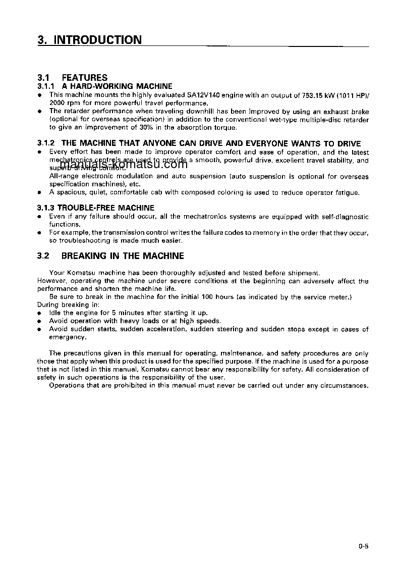 Protected: HD785-5(JPN) S/N 4085-4187 Operation manual (English)