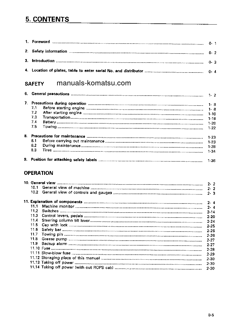 Protected: WA470-3(JPN) S/N 50001-54000 Operation manual (English)