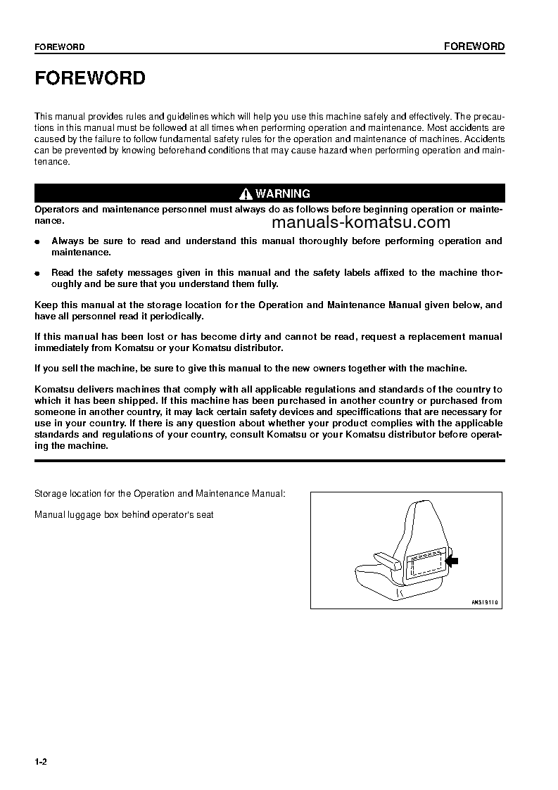Protected: PC128US-2(JPN) S/N 6457-7730 Operation manual (English)