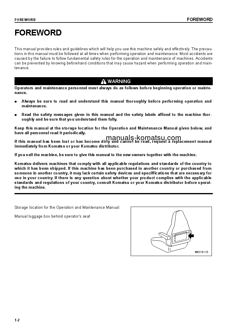 Protected: PC128UU-2(JPN) S/N 5838-6289 Operation manual (English)