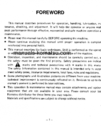 WA20-1(JPN) S/N 1773-UP Operation manual (English)