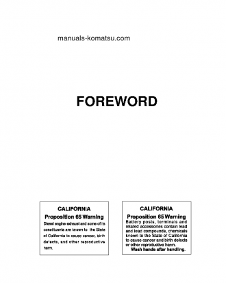 D61PX-12(JPN) S/N 1112-UP Operation manual (English)