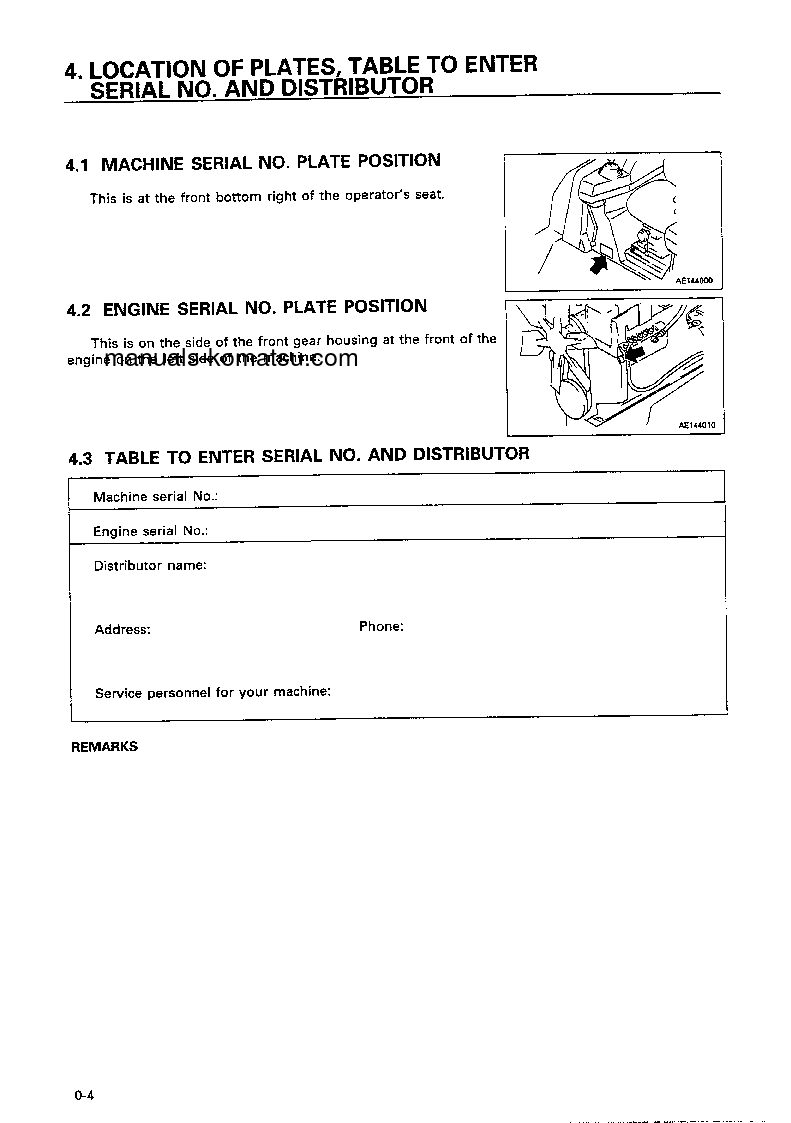 Protected: D41P-6(JPN) S/N 50001-UP Operation manual (English)