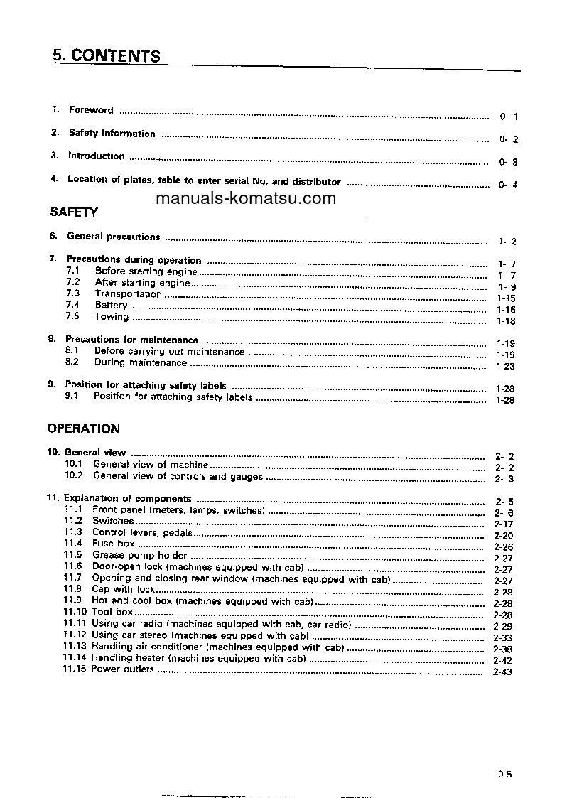 Protected: D41P-6(JPN) S/N 50001-UP Operation manual (English)