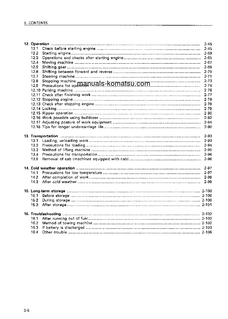 Protected: D155A-5(JPN) S/N 65001-65136 Operation manual (English)