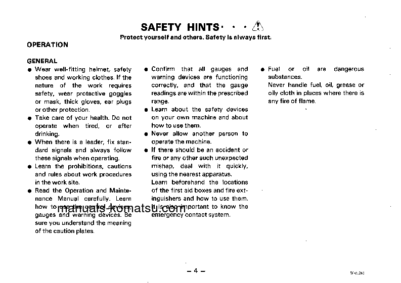 Protected: WA150-1(JPN) S/N 10001-20000 Operation manual (English)