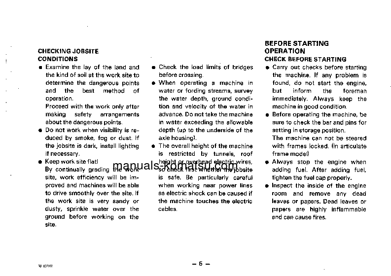 Protected: WA150-1(JPN) S/N 10001-20000 Operation manual (English)