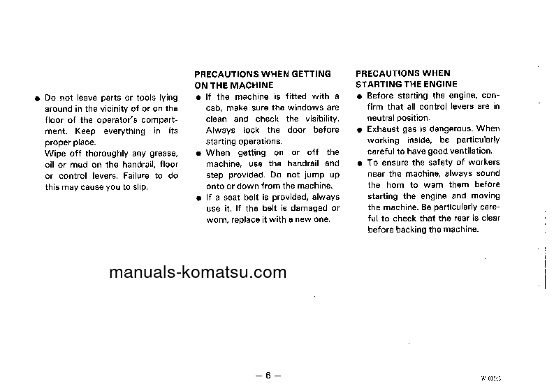 Protected: WA150-1(JPN) S/N 10001-20000 Operation manual (English)