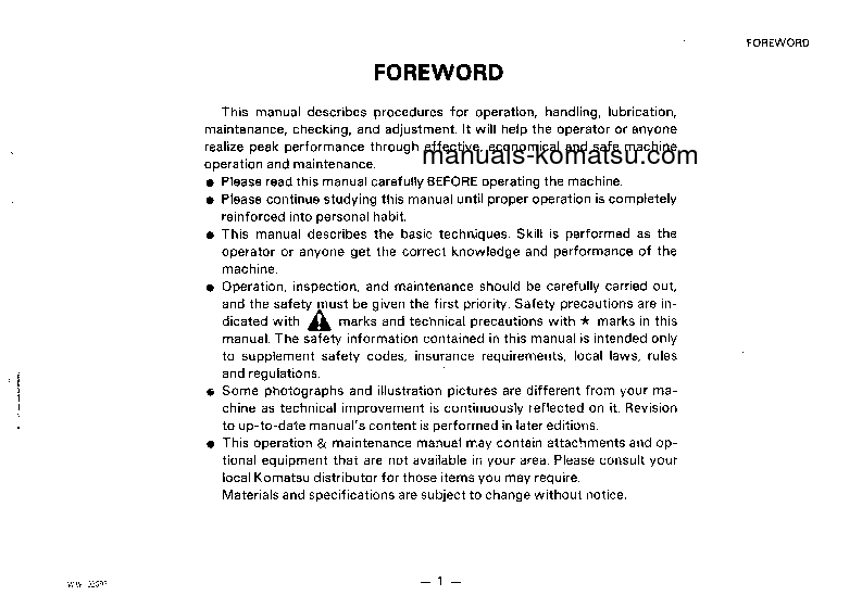 Protected: WA500-1(JPN) S/N 11458-20000 Operation manual (English)