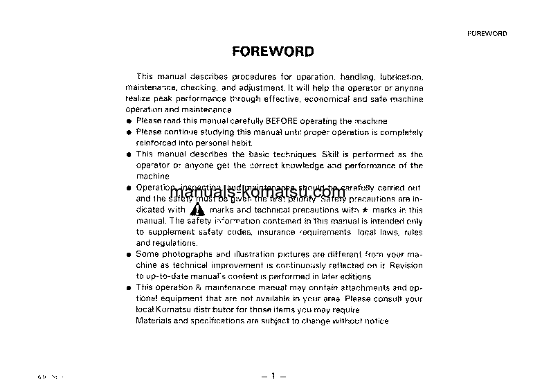 Protected: WA500-1(JPN) S/N 20001-UP Operation manual (English)