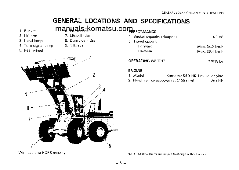 Protected: WA500-1(JPN) S/N 20001-UP Operation manual (English)