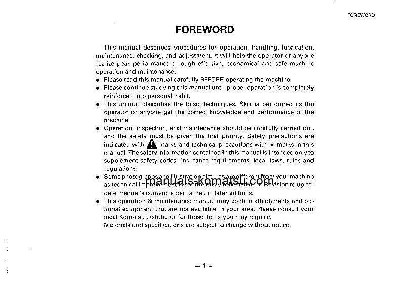 Protected: WA500-1(JPN)-C SPEC S/N 11458-UP Operation manual (English)