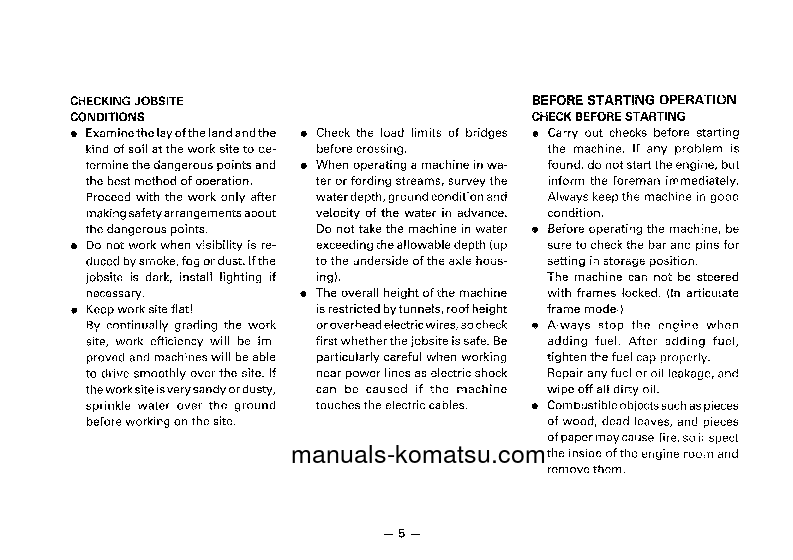 Protected: WA500-1(JPN)-C SPEC S/N 11458-UP Operation manual (English)