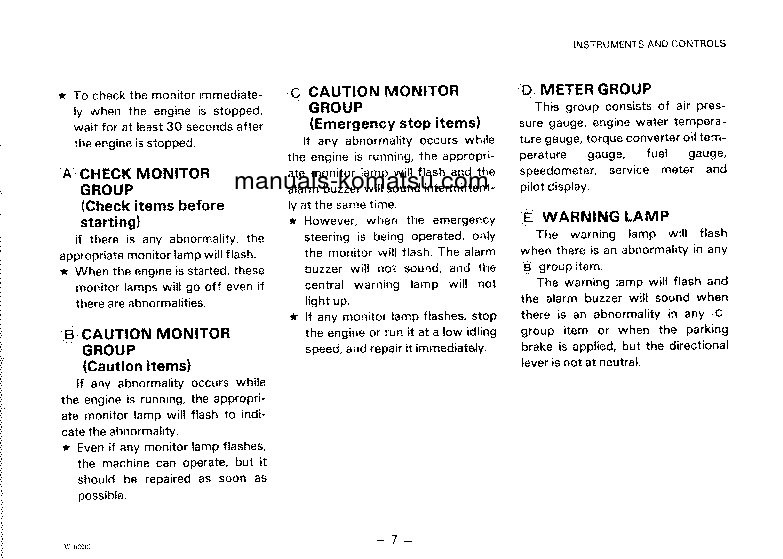Protected: WA600-1(JPN)–50C DEGREE S/N 10001-UP Operation manual (English)