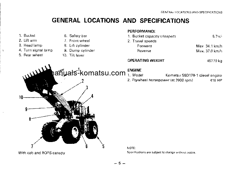 Protected: WA600-1(JPN) S/N 10881-UP Operation manual (English)