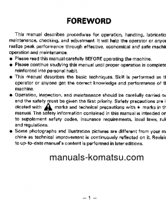 WA600-1(JPN)-C SPEC S/N 10759-UP Operation manual (English)