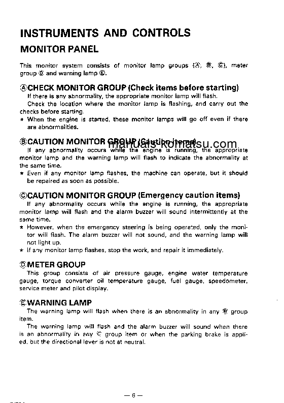 Protected: WA700-1(JPN) S/N 10001-10075 Operation manual (English)