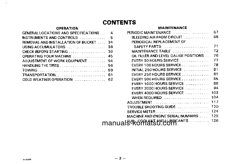 Protected: WA800-2(JPN) S/N 10501-10503 Operation manual (English)