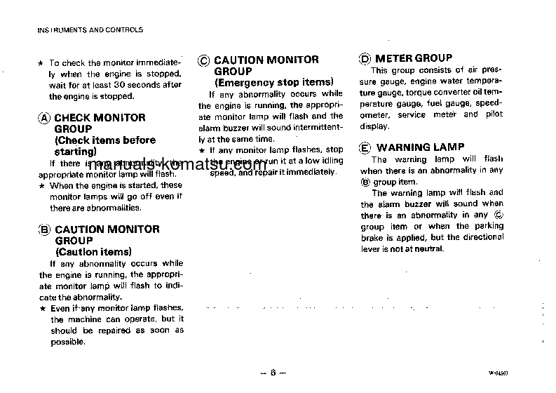 Protected: WA800-2(JPN) S/N 10501-10503 Operation manual (English)