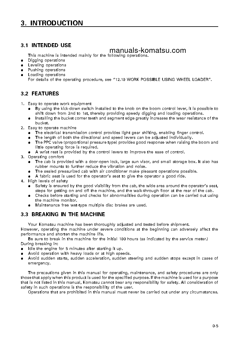 Protected: WA600-3(JPN)-TBG S/N 50128-52000 Operation manual (English)