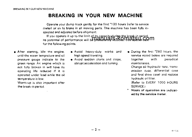 Protected: HD205-3(JPN) S/N 1003-1265 Operation manual (English)