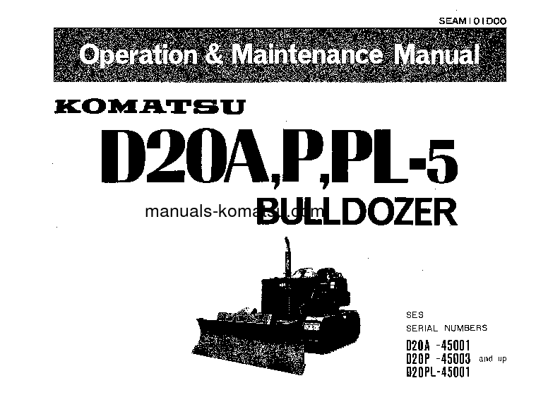 D20P-5(JPN) S/N 45003-50003 Operation manual (English)