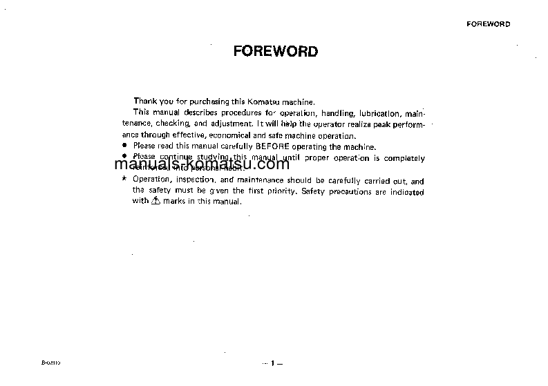 Protected: D20P-5(JPN) S/N 45003-50003 Operation manual (English)