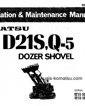 D21Q-5(JPN) S/N 50003-UP Operation manual (English)