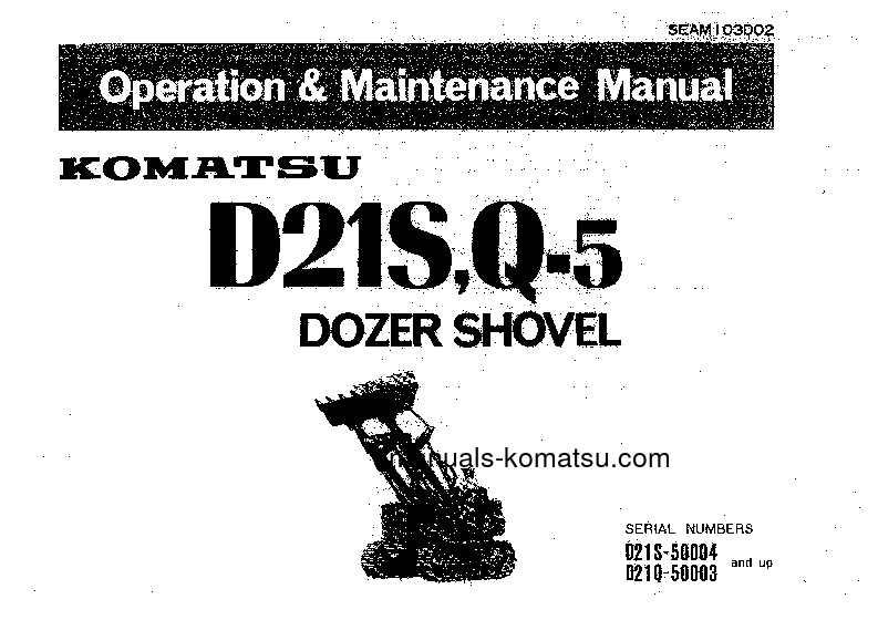 D21Q-5(JPN) S/N 50003-UP Operation manual (English)