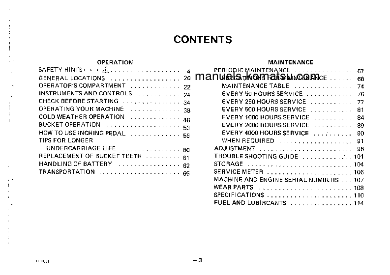 Protected: D31S-17(JPN) S/N 32003-UP Operation manual (English)