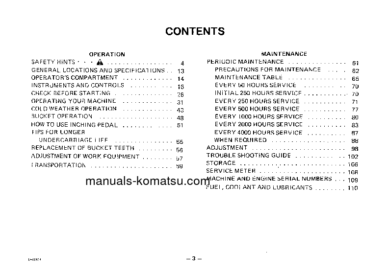 Protected: D41S-3(JPN) S/N 6001-UP Operation manual (English)
