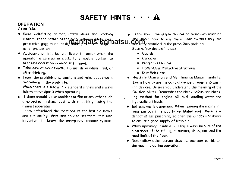 Protected: D41S-3(JPN) S/N 6001-UP Operation manual (English)