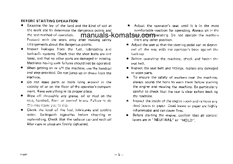 Protected: D41S-3(JPN) S/N 6001-UP Operation manual (English)