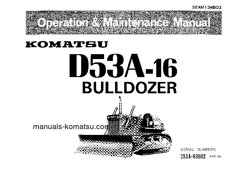 D53A-16(JPN) S/N 68002-UP Operation manual (English)