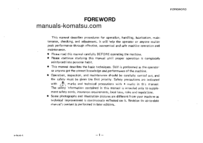 Protected: D53A-16(JPN) S/N 68002-UP Operation manual (English)