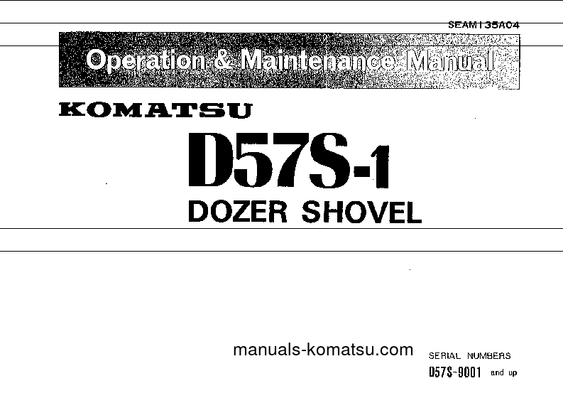 D57S-1(JPN) S/N 9001-20000 Operation manual (English)